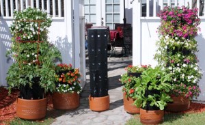 flower vertical urban gardening tower garden walls diy green foot farm