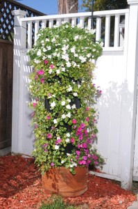 flower vertical urban gardening tower garden walls diy green foot farm