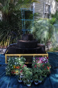 flower vertical urban gardening tower garden walls diy green foot farm